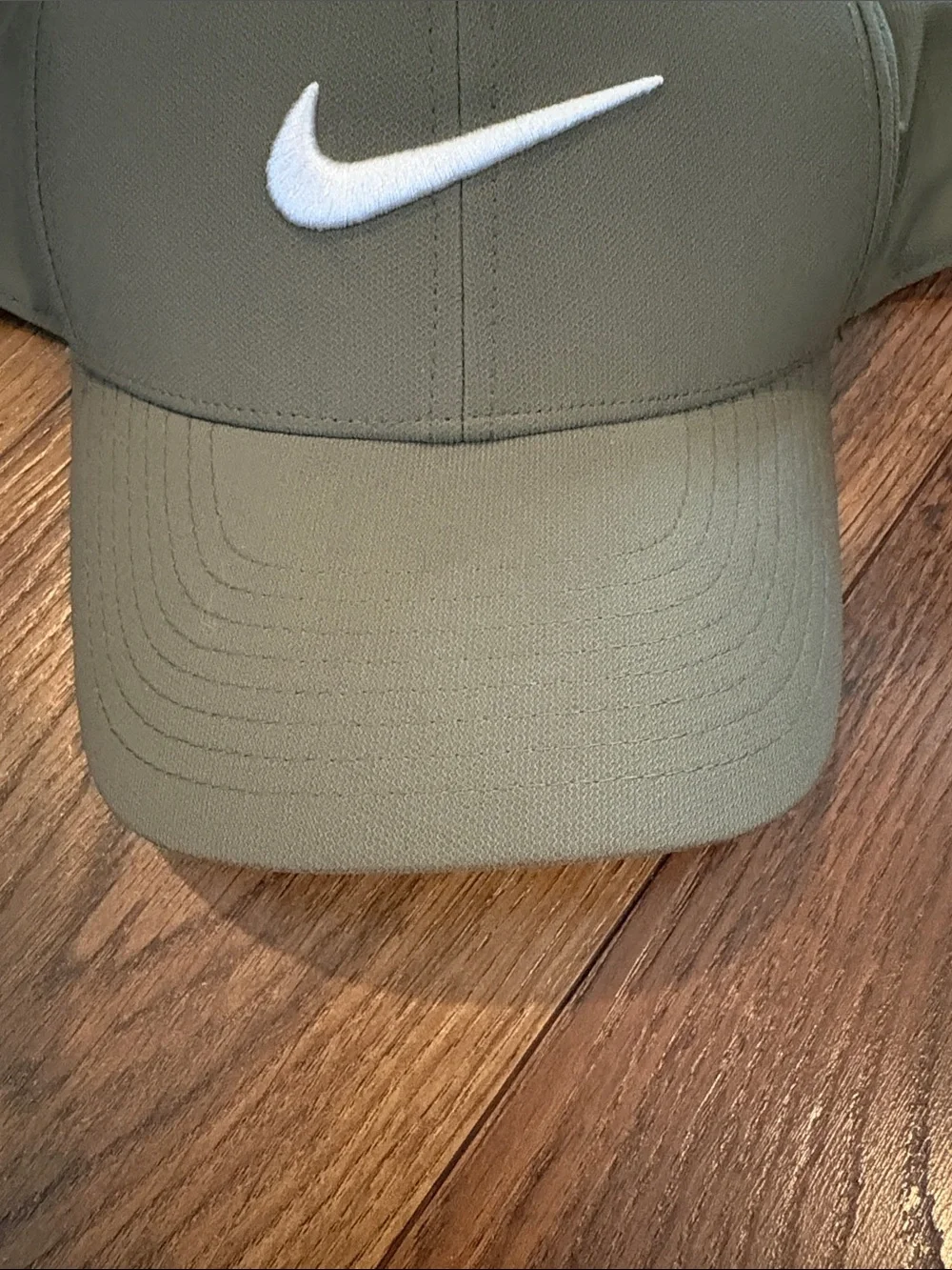 Nike Olive Baseball Cap with White Swoosh